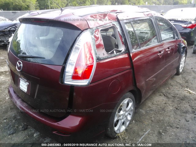 JM1CR293790332946 - 2009 MAZDA 5 MAROON photo 4