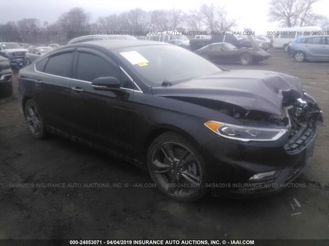 3FA6P0VP8HR215252 - 2017 FORD FUSION SPORT BLACK photo 1