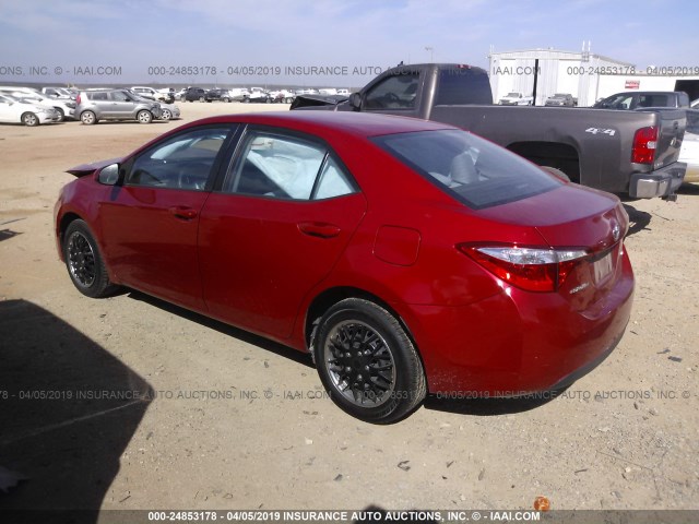 5YFBURHE5EP021716 - 2014 TOYOTA COROLLA L/LE/LE PLS/PRM/S/S PLS RED photo 3