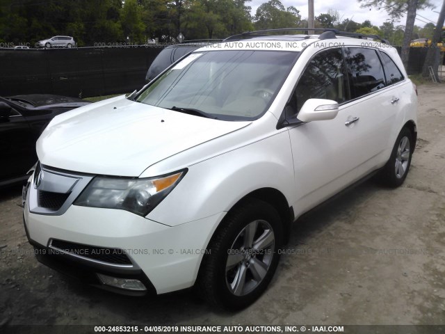 2HNYD2H63BH520715 - 2011 ACURA MDX TECHNOLOGY WHITE photo 2