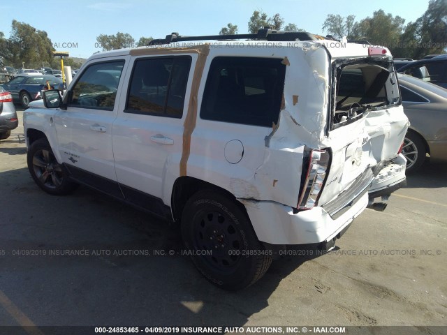 1C4NJRFB1ED649063 - 2014 JEEP PATRIOT LATITUDE WHITE photo 3