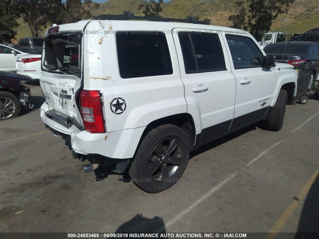 1C4NJRFB1ED649063 - 2014 JEEP PATRIOT LATITUDE WHITE photo 4