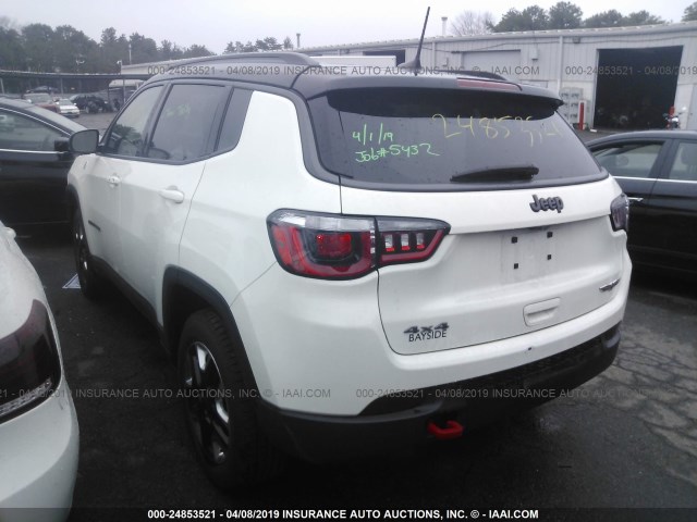 3C4NJDDB5HT635199 - 2017 JEEP COMPASS TRAILHAWK WHITE photo 3