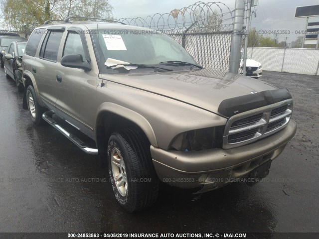 1D4HS48N73F587659 - 2003 DODGE DURANGO SLT GOLD photo 1