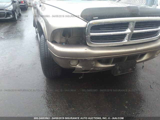 1D4HS48N73F587659 - 2003 DODGE DURANGO SLT GOLD photo 6