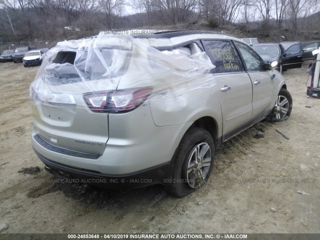 1GNKRGKD6FJ368376 - 2015 CHEVROLET TRAVERSE LT TAN photo 4