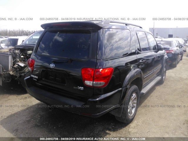 5TDZT34A86S267220 - 2006 TOYOTA SEQUOIA SR5 BLACK photo 4