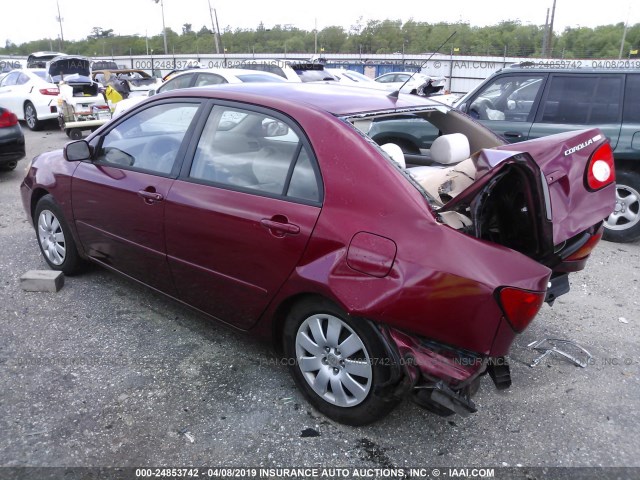 1NXBR32E34Z279527 - 2004 TOYOTA COROLLA CE/LE/S RED photo 3