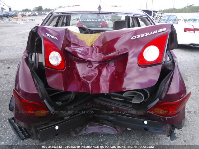 1NXBR32E34Z279527 - 2004 TOYOTA COROLLA CE/LE/S RED photo 6