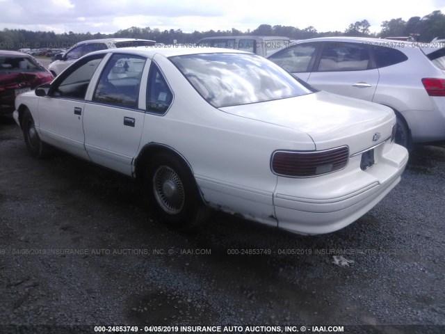 1G1BL52P7SR138617 - 1995 CHEVROLET CAPRICE / IMPALA CLASSIC/SS WHITE photo 3