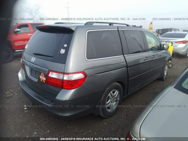 5FNRL38657B420700 - 2007 HONDA ODYSSEY EXL GRAY photo 4