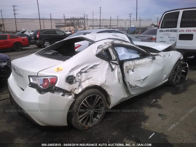 JF1ZNAA18D1716835 - 2013 TOYOTA SCION FR-S WHITE photo 4