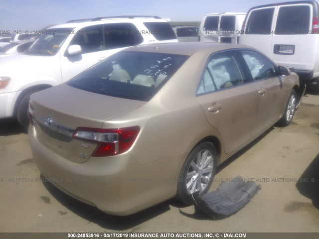 4T1BD1FK4CU053997 - 2012 TOYOTA CAMRY HYBRID/LE/XLE BEIGE photo 4