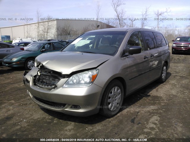 5FNRL38275B130789 - 2005 HONDA ODYSSEY LX GOLD photo 2