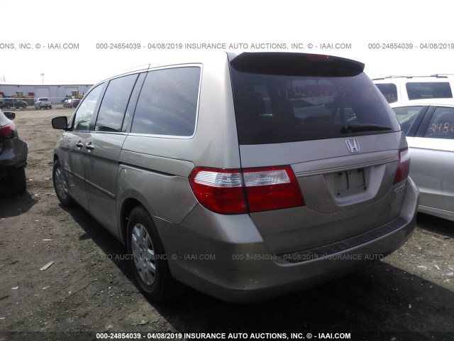 5FNRL38275B130789 - 2005 HONDA ODYSSEY LX GOLD photo 3