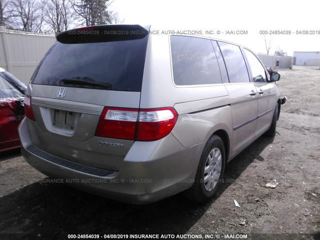 5FNRL38275B130789 - 2005 HONDA ODYSSEY LX GOLD photo 4