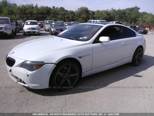 WBAEH13587CR51855 - 2007 BMW 650 I WHITE photo 2