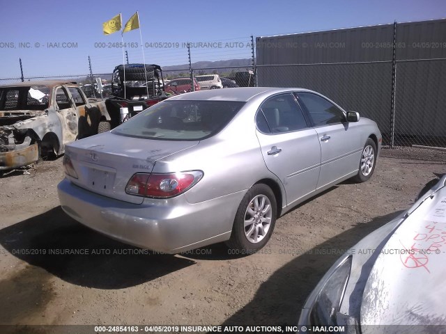 JTHBF30G030109938 - 2003 LEXUS ES 300 SILVER photo 4