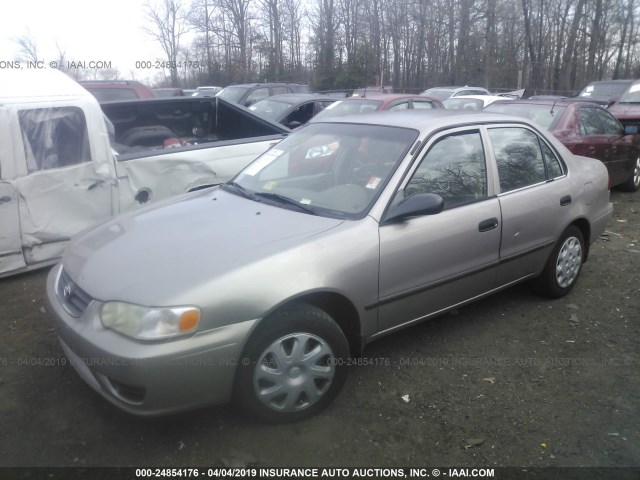 2T1BR12E91C424409 - 2001 TOYOTA COROLLA CE/LE/S BEIGE photo 2