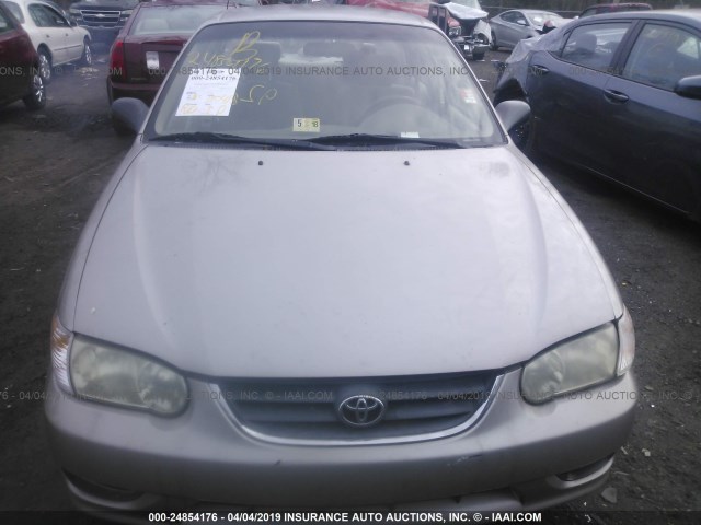 2T1BR12E91C424409 - 2001 TOYOTA COROLLA CE/LE/S BEIGE photo 6