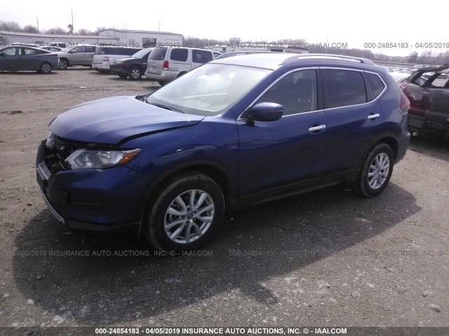 JN8AT2MT1KW501592 - 2019 NISSAN ROGUE S/SV BLUE photo 2