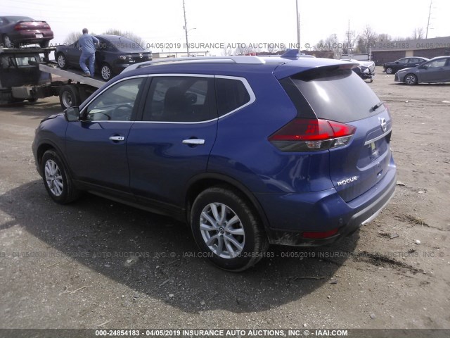 JN8AT2MT1KW501592 - 2019 NISSAN ROGUE S/SV BLUE photo 3