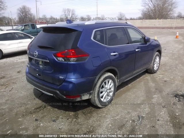 JN8AT2MT1KW501592 - 2019 NISSAN ROGUE S/SV BLUE photo 4