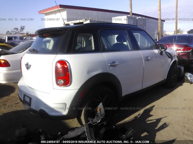 WMWZC3C55CWL81978 - 2012 MINI COOPER S COUNTRYMAN WHITE photo 4