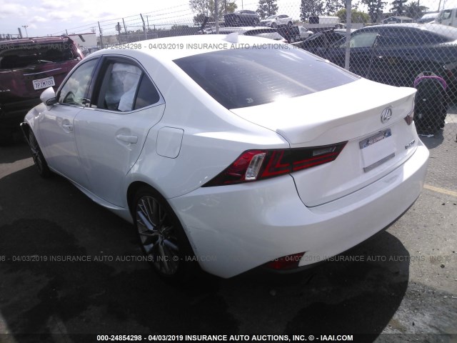 JTHBF1D23F5056839 - 2015 LEXUS IS 250 WHITE photo 3