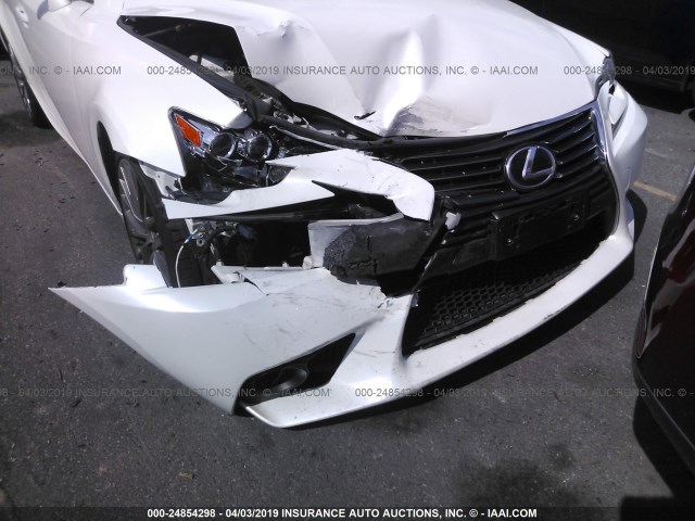 JTHBF1D23F5056839 - 2015 LEXUS IS 250 WHITE photo 6