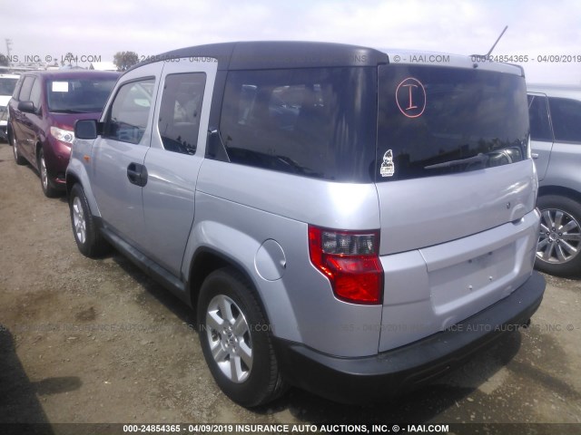 5J6YH187X9L004260 - 2009 HONDA ELEMENT EX SILVER photo 3