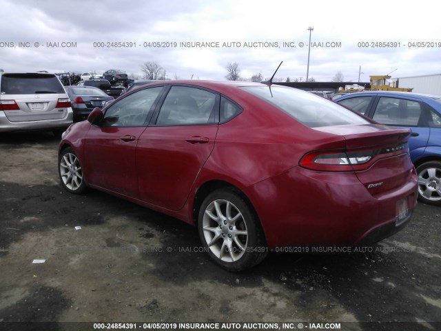 1C3CDFBA0DD139641 - 2013 DODGE DART SXT RED photo 3