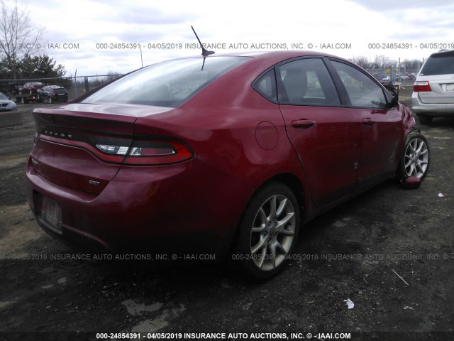 1C3CDFBA0DD139641 - 2013 DODGE DART SXT RED photo 4