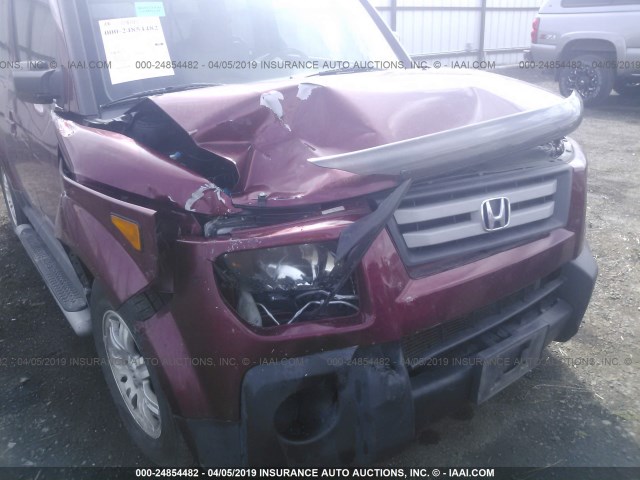 5J6YH28758L014960 - 2008 HONDA ELEMENT EX MAROON photo 6