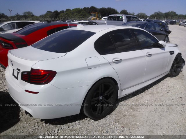 WBSFV9C57ED594120 - 2014 BMW M5 WHITE photo 4