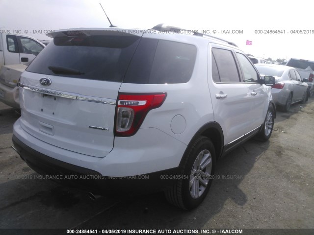 1FM5K7D87EGA36268 - 2014 FORD EXPLORER XLT WHITE photo 4