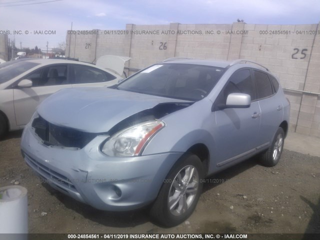 JN8AS5MTXCW263344 - 2012 NISSAN ROGUE BLUE photo 2