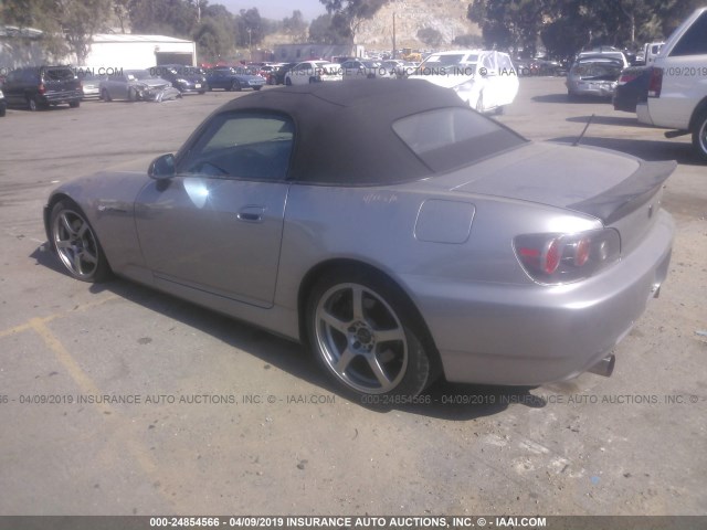 JHMAP21424T006009 - 2004 HONDA S2000 SILVER photo 3