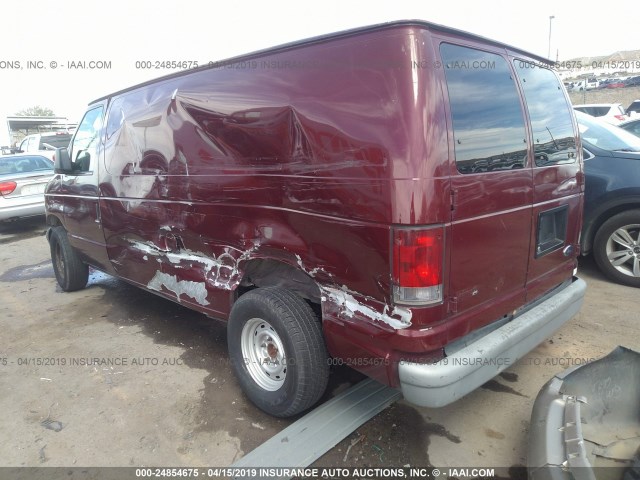 1FTRE14243HB17337 - 2003 FORD ECONOLINE E150 VAN MAROON photo 3