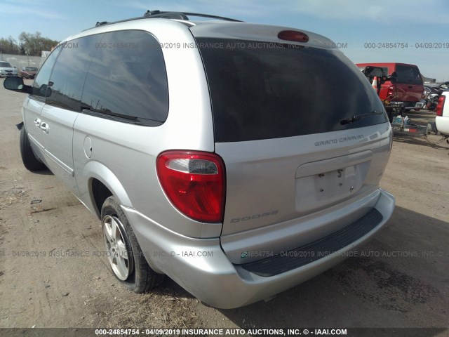 2D4GP44L37R119329 - 2007 DODGE GRAND CARAVAN SXT SILVER photo 3