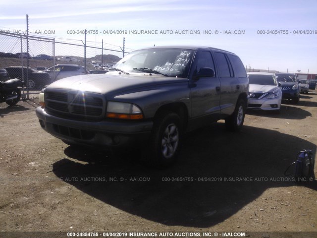 1D4HR38N93F576362 - 2003 DODGE DURANGO SPORT GRAY photo 2