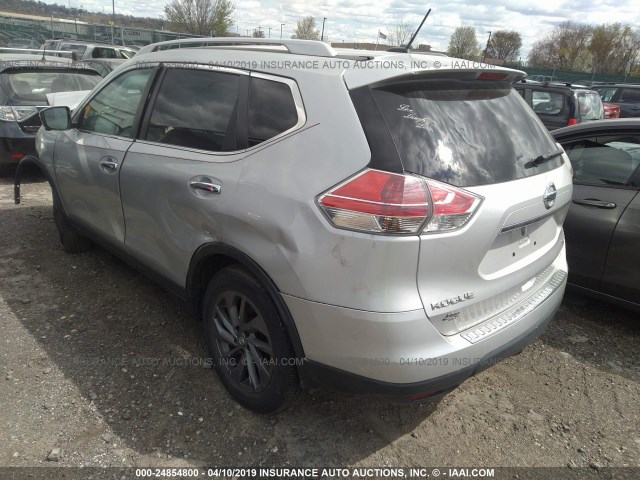 5N1AT2MV2GC790287 - 2016 NISSAN ROGUE S/SL/SV SILVER photo 3