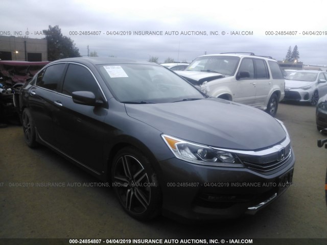 1HGCR2F56GA152484 - 2016 HONDA ACCORD SPORT GRAY photo 1