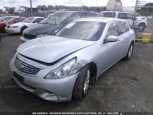 JN1CV6AR8DM750276 - 2013 INFINITI G37 SILVER photo 2