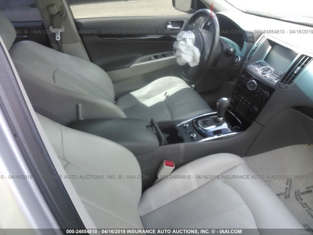 JN1CV6AR8DM750276 - 2013 INFINITI G37 SILVER photo 5