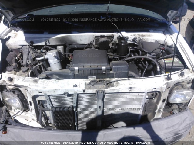 1GCDM19W51B145592 - 2001 CHEVROLET ASTRO WHITE photo 10