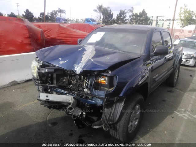 5TEJU62N87Z377156 - 2007 TOYOTA TACOMA DOUBLE CAB PRERUNNER BLUE photo 2