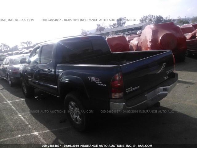 5TEJU62N87Z377156 - 2007 TOYOTA TACOMA DOUBLE CAB PRERUNNER BLUE photo 3