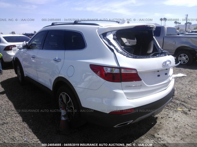 KM8SN4HF9DU016282 - 2013 HYUNDAI SANTA FE GLS WHITE photo 3