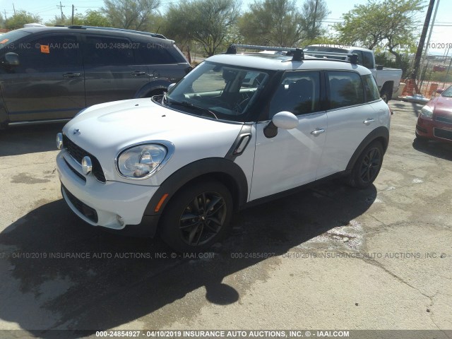 WMWZC3C53CWL82739 - 2012 MINI COOPER S COUNTRYMAN WHITE photo 2